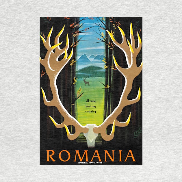 Vintage Travel Poster Romania All Time Hunting Country 1930s by vintagetreasure